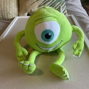 Disney Pixar Monsters Inc Mike Wazowski Plush Stuffed Toy 13" One Eyed Soft